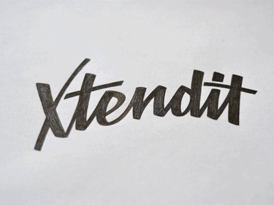 Xtendit Process animation branding gif lettering logo pencil process script sketch tombow type typography xtendit