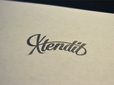 Xtendit Version 87 branding lettering logo pencil script sketch type typography xtendit