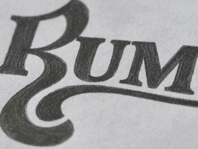 Rum branding lettering logo logotype pencil rum script sketch tease type typography