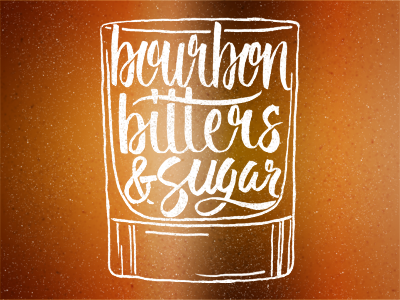 Old Fashioned bourbon lettering mmmmmmmmmmmm old fashioned print script type typography whisky