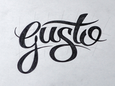 Gusto Sketch gusto lettering logotype pencil script sketch type typography