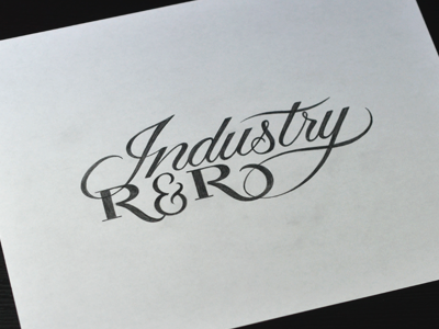 Industry R&R blog header how to industry instruction lettering script sketch typography work writing