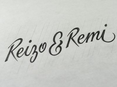 Reizo & Remi branding dogs how to industry lettering logo logotype reizo remi rr scaling and shaping script sketch sketching type typography