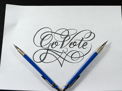 #GoVote Sketch election2012 govote lettering logotype script sketch type typography vote