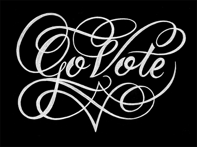 #GoVote II election2012 govote lettering logotype script sketch type typography vote