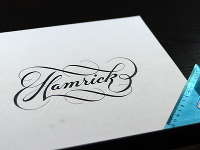 Hamrick Script branding hamrick lettering logo logotype pencil personal script site sketch swashes type typography