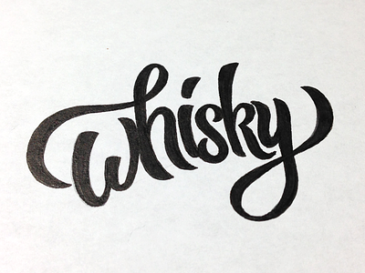 Whisky Sketch branding how to industryrr lettering logo logotype script type typography whiskey whisky