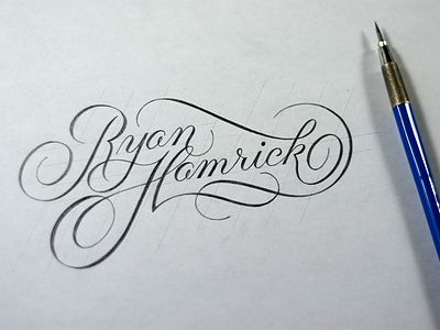 New Logo Sketch branding hamrick lettering logo logotype personal ryan hamrick script sketch type typography
