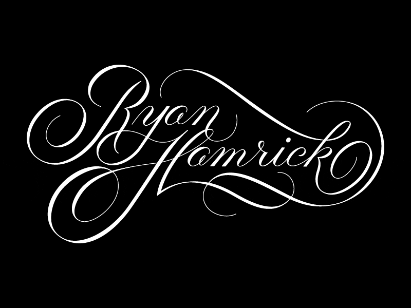 New Logo Vector [w/ Build Elements] branding gif hamrick lettering logo logotype personal process ryan hamrick script tips type typography vector