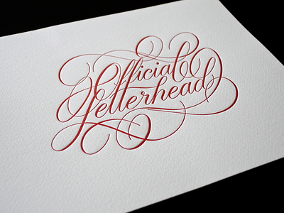 Official Letterhead Print for sale lettering letterpress limited print script swashes type typography