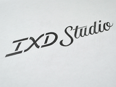 IXD Final Sketch branding final lettering logo logomark logotype script sketch type typography ux