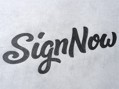 SignNow Final Sketch branding lettering logo logotype script signnow sketch type typography