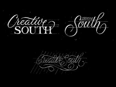 Creative South Sketches branding creative south lettering logotype script sketch