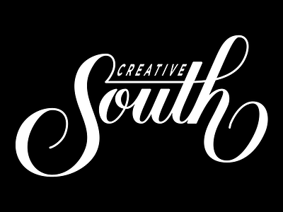 Creative South NOT Final branding creative south lettering logotype script vector