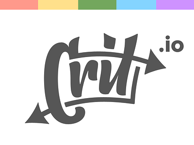 Crit Logo branding crit feedback lettering logo logotype script type typography