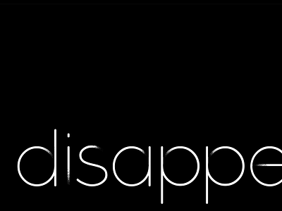 Disappe branding disappear effect lettering logo rejected shading type typography