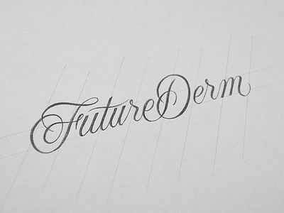 FutureDerm Logotype Sketch branding final futurederm lettering logo logotype script sketch type typography