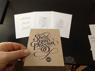 Holstease artist series greeting cards holstee lettering letterpress manifesto print script sketches tease type typography