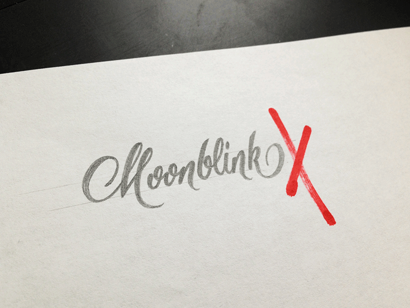 Dead Moonblink Logotype branding dead lettering logo logotype pencil script sketch type typography