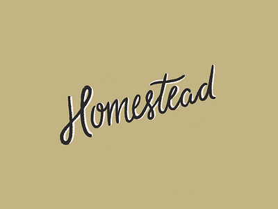 Homestead branding green hand drawn type handlettering homestead logo logo design texture type typography word mark