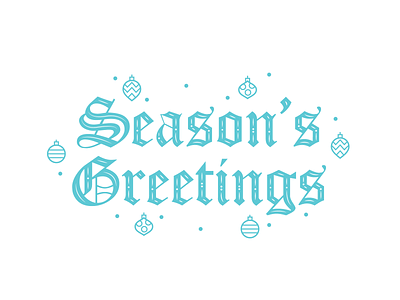 Season's Greetings Typography
