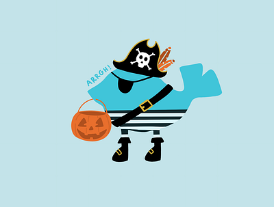 LuckyPirate arrgh branding costume halloween halloween costume halloween design illustration october pirate pirate costume pirate illustration trick or treat