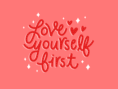 Just remember to design hand drawn handlettering heart illustration love yourself type typography valentines valentines day