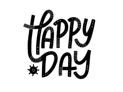 Happy Concept 2 design hand drawn type hand lettering happy happy day illustration type typography vector