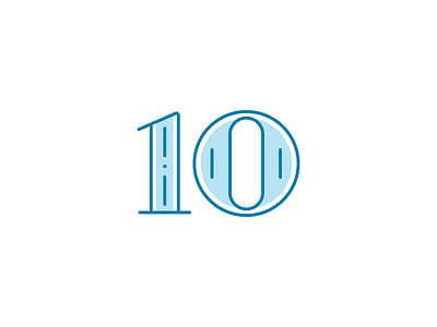 Number 10 10 branding design graphic design line logo rule simple ten