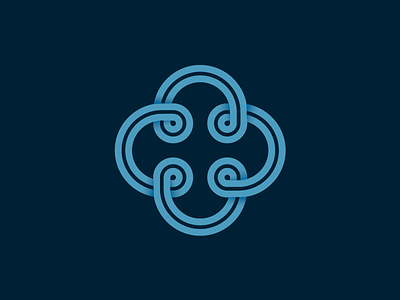 Loop two blue logo loop shading unused vector