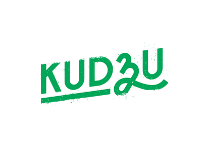 Kudzu brand branding green kudzu southern texture wordmark