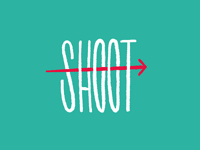 Aw, shoot arrow blue hand drawn type hand drawn typography handlettering red shoot texture type typography