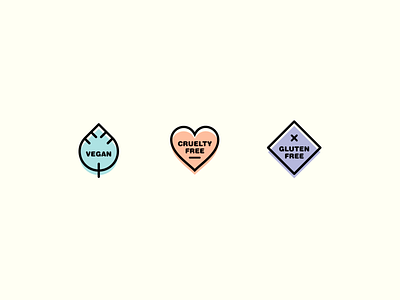 Lil Label Logos brand color cruelty free diamond free gluten free heart illustration label leaf logo logos packaging square symbols vector vegan veganism