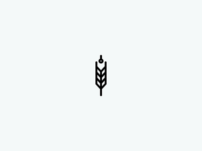 Wheat design icon illustration leaf line logo logo design logotype rule seed simple logo symbol ui vector wheat