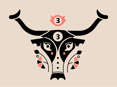 Birthday Bull 33 33 animal astrology birthday bull flowers horns taurus