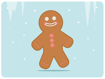 Gingerperson character christmas cookie cookies gingerbread holiday icicles man person snow winter woman