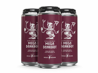 Mega Dankbot Cans beer beer art beer can bot branding character craft beer minnesota package design packaging robot