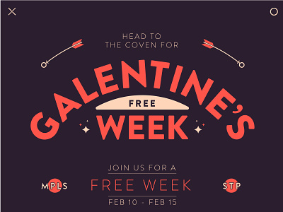 Galentine's Day arrow galentines day heart lock up lockup typography valentines valentines day