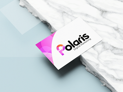 Polaris business card mockup app branding design icon illustration logo typography ui ux vector