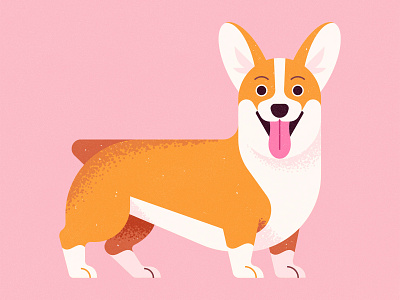 Corgi corgi dog drawing graphic illustration texture vector
