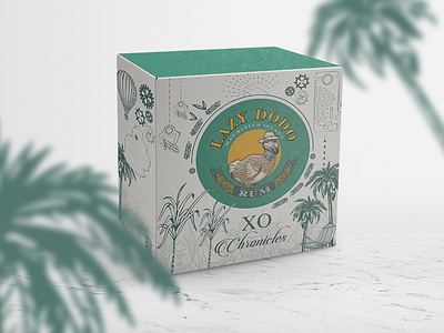 LAZY DODO box adobe illustrator adobe photoshop box box design box packaging branding corporate design design designer graphic design graphic designer illustration logo packaging packaging design rum rum illustrations sugar cane vector vector design