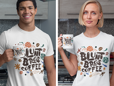BLUNT BROS coffee t-shirt design