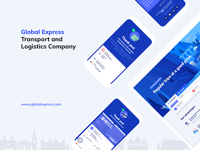 Global Express - Transport & Logistics Company billing logistics ticket transport travel ui design uidesign uiux