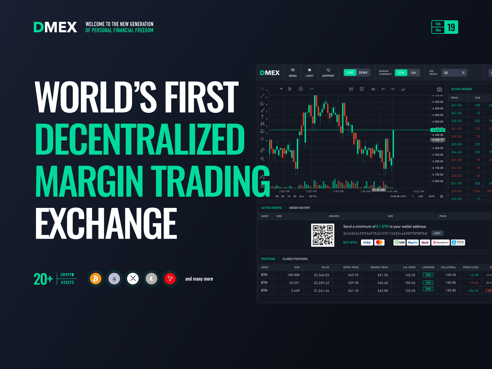 DMEX Decentralized Margin Trading Exchange by Vitalii Razgulin on Dribbble