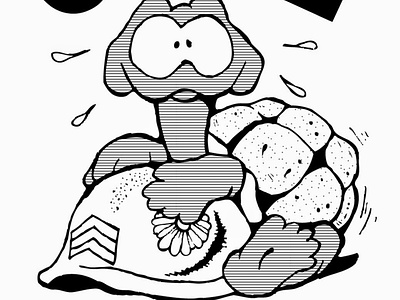 Give Turtle cartooning illustration logo