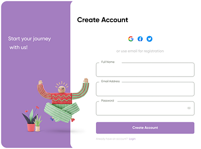 sign up design illustration log in sign up ui ux website