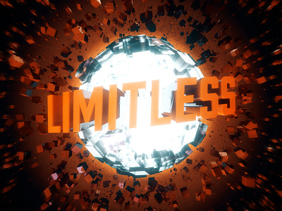 "Limitless" Title Art 3d cinema4d particles title