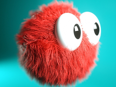 Furry Ball Guy, Octane-ified 3d animation character cinema 4d octane octane render