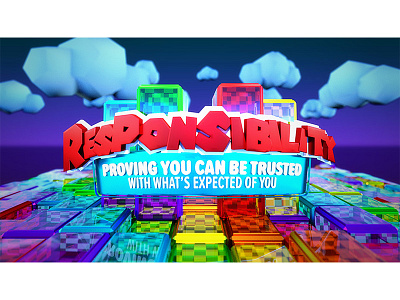 KidStuf "Responsibility" WIP 3d art direction cinema4d cycles4d modeling