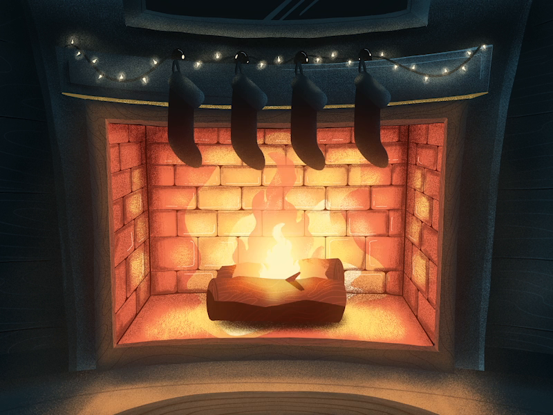Animated Fireplace by Taylor Cox on Dribbble